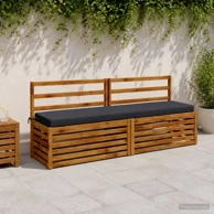Jastučići za klupu Soest 2 kom 180 x 40 x 8 cm melange, tamnoplavi