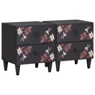 Noćni ormarić set 2 kom 40×33,5×46 cm čvrsto drvo manga, smeđi