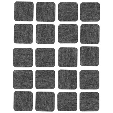 VORSTAHL Samoljepljivi filcani jastučići za namještaj, sivi, 20 × 20 mm, 20 kom.