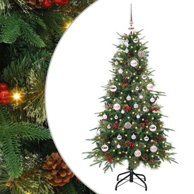 Božićno drvce umjetno s nogom sa stalkom, zeleno, 150 cm, PE i PVC