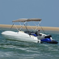 Bimini tenda s 3 luka i bočnim stijenkama 183x(170-182)x137 cm