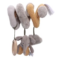 STERNTALER Igračka spiralni slon Eddy s drvenim prstenom