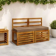 Jastučići za klupu Soest 2 kom 100 x 40 x 8 cm od poliestera, sivosmeđi