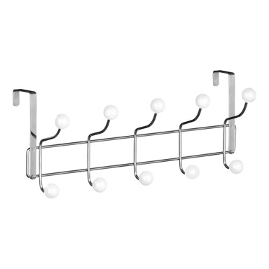  PREMIER HOUSEWARES Metalna vješalica za vrata u srebrnoj boji 40,5 cm, Jaxen