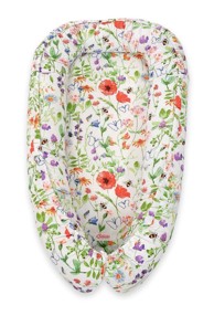 BOBONO Gnijezdo za bebe Cocoon Premium, dvostrano, livada