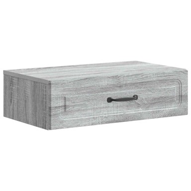 Stol zidni, 59 x 34.5 x 17 cm, konstruirano drvo, siva sonoma
