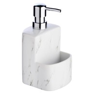 WENKO Bijeli keramički dozator za sapun Festival Marble, 380 ml