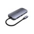 UNITEK Docking stanica D1071A, USB-C, 3x USB-A, 2x USB-C, 1x HDMI, 1x ethernet, 1x microSD/SD, sivi