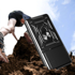 ONASI Silikonska maskica, Xiaomi Redmi Note 14 5G, Armor Ring, zaštita kamere, crna