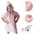 BABYU Pončo za kupanje, s kapuljačom i džepovima, 92-104 cm, pamuk-muslin