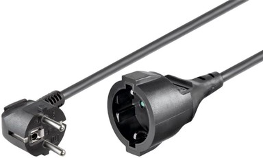 Schuko produžni kabel za napajanje, muški na ženski, duljina 5 m