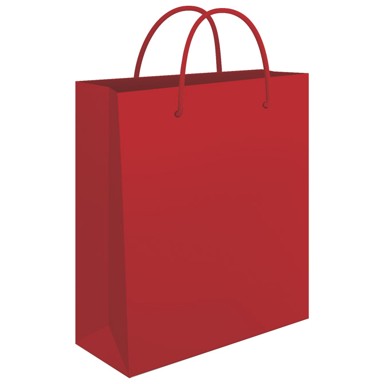 FORNAX Vrećica ukrasna, 34x39x10 cm sjajna plastifikacija, crvena