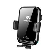 MISURA Auto držač za telefon MA04 s bežičnim QC3.0 punjenjem, crni