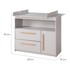 ROBA Svijetlo siva dječja komoda s promjenjivim stolom 107x98x75 cm Lea 