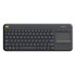 LOGITECH Bežična tipkovnica K400 Plus s touchpadom, crna