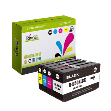TONER123 Zamjenske tinte komplet HP 950XL + 3× HP 951XL (C,M,Y) / C2P43AE / OfficeJet Pro 276, 8100, 8600, 8610, 8620, 8630, 8640, crna XL, cijan XL, magenta XL, žuta XL