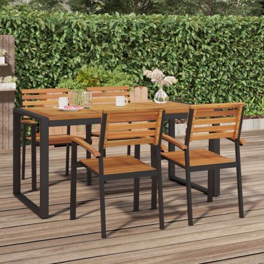 Vrtni stol 160x80x75 cm, masivno drvo bagrema, U-noge