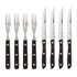 GENSE Set pribora za jelo Old Farmer Classic, 8 kom, od nehrđajućeg čelika, crni/srebrna