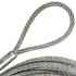 DQ-PP čelično uže u PVC oplati s ušicama, 4/6 mm, 0,9 m, konstrukcija 6x7