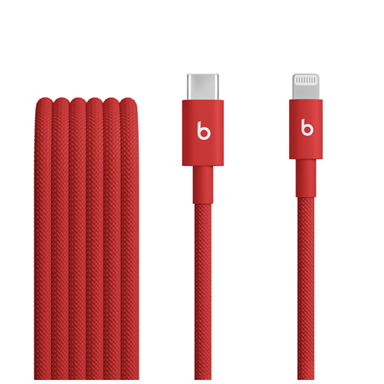 APPLE Kabel Beats USB-C na Lightning, 1.5 m, crveni