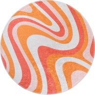 VITAUS Narančasti periv okrugao tepih ø 100 cm Colors of Joy 