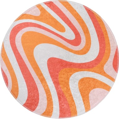 VITAUS Narančasti periv okrugao tepih ø 100 cm Colors of Joy 