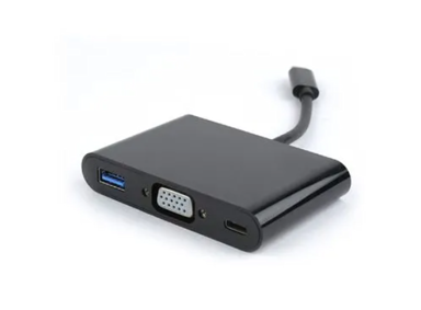 CABLEXPERT Adapter USB-C 3-u-1, TF, VGA, USB 3.0