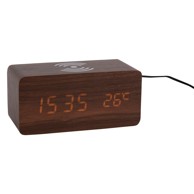 KARLSSON Digitalna budilica Block, prirodna