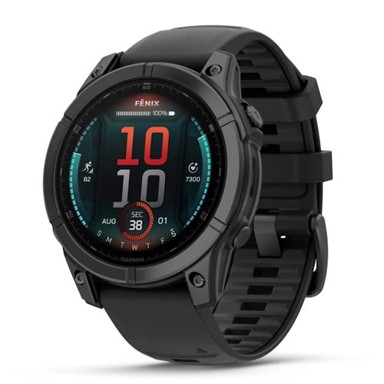 GARMIN Pametni sat Fenix E, 47 mm, Slate Gray Steel, crni remen (010-03025-01)