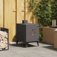 Kamp kuhinja s zračnim otvorom, čelik, 35 x 50 x 60 cm, crna 