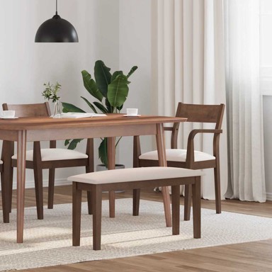 Klupa 90 cm smeđa puna drvena guma