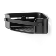 UMBRA Kupaonska polica Flex Adhesive kutna plastika bez bušenja, crna