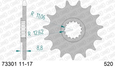 Prednji lančanik 73301-13 za lanac 520, 13 zubi