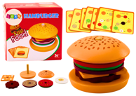 Drveni set za hamburger s 10 kartica