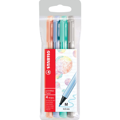 STABILO Flomaster PointMax Pastel, srednji vrh, 4 kom, višebojni