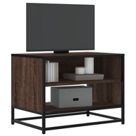 TV ormarić Smeđi hrast 61x40x46 cm Konstruirano drvo i metal