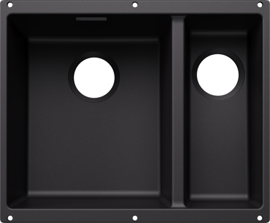 BLANCO Sudoper Subline 340/160-U, Silgranit, glavni bazen lijevo, crna
