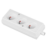 PLAST ROL Trostruka utičnica 16 A 250 V Z/U VT-302-0031, bijela