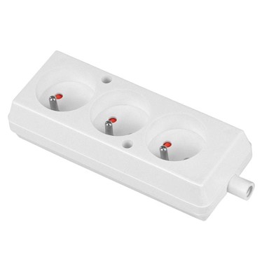 PLAST ROL Trostruka utičnica 16 A 250 V Z/U VT-302-0031, bijela