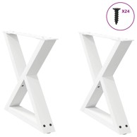 Noge za stolić za kavu 2 kom bijele 60x(42-43,3) cm čelik