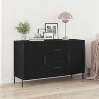 Sideboard, 100x36x60 cm, inženjersko drvo, crna hrast