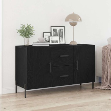 Sideboard, 100x36x60 cm, inženjersko drvo, crna hrast