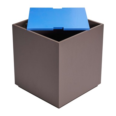 HÜBSCH Plava/tamno siva škrinja od čvrste jeseni 40x45 cm Vault