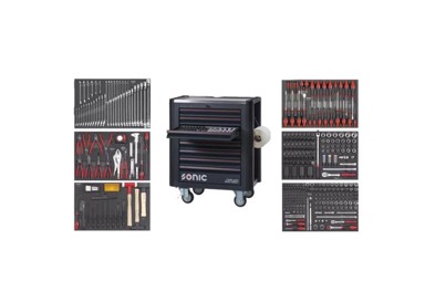 SONIC Radionička kolica sa alatom next s9, 8 ladica, 6 popuna, 384 dijelna – 738477