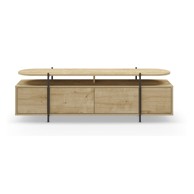 MARCKERIC TV komoda u dekoru hrasta u prirodnoj boji 160x48 cm Hinoa