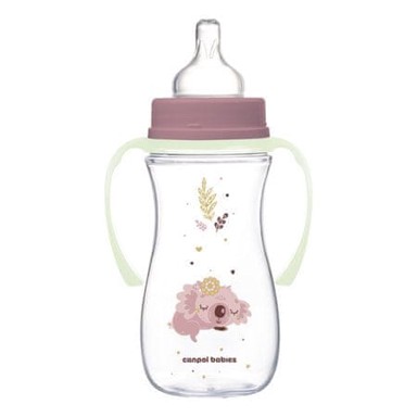 CANPOL BABIES Bočica protiv kolika EasyStart Sleepy Koala, 300 ml, roza