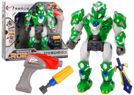 Dječji set za sastavljanje robota s zvučnim i svjetlosnim efektima, zeleni