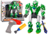 Dječji set za sastavljanje robota s zvučnim i svjetlosnim efektima, zeleni