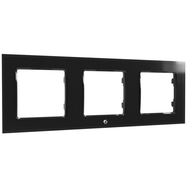 SHELLY Prekidač Wall Frame 3 3-fazni, crni
