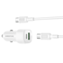 BOROFONE Auto punjač BZ34B, USB-A i USB-C, PD, QC 3.0, kabel USB-C na Lightning 1 m, 38 W, bijela